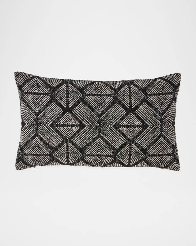Bakuba Lumbar Ebony Sunbrella Pillow